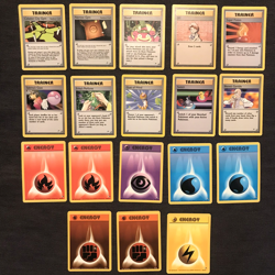 Vintage Pokemon Card Lot (18) - Trainer & Energy - Base Set & Gym Heroes - WotC - Image 2