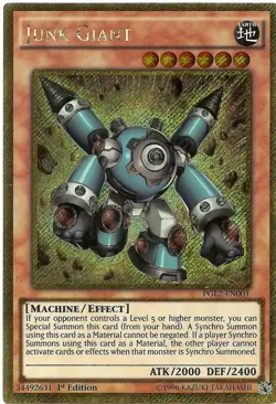 Junk Giant PGL2-EN001 Gold Secret Rare Yu-Gi-Oh Card 1st Edition New - Image 1