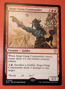 MTG, MAGIC: SIEGE- GANG COMMANDER 0202, BLC, REGULAR, RARE, NM, - Image 1