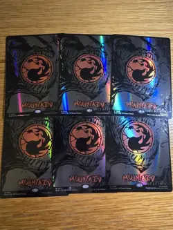 6x Mountains Mana Symbiote Raised Foil R 1953 Marvel's Spider-Man SLD MtG NM/M - Image 1