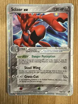 Scizor ex - 108/115 - Pokemon Ex Unseen Forces Ultra Rare DAMAGED - Image 1