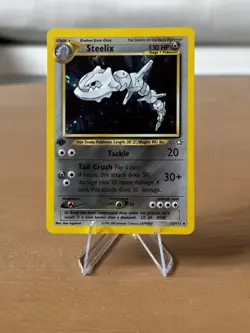 Pokemon Steelix 15/111 1st Edition Holo Rare W/ SWIRL Neo Genesis - Image 1
