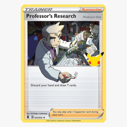Professor's Research 023/025 Celebrations Pokemon TCG Holo Rare - Image 1