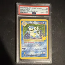 2021 Pokemon Celebrations Blastoise Holo Classic Coll Base Set PSA 10 - Image 1