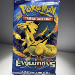 Pokemon TCG XY Evolutions Booster Pack 2016 Charizard Art 2nd Pack Right Side - Image 1