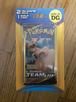 Pokemon Team Up Sealed 2 Pack Mini Blister Dollar General Eevee Snorlax Gx - Image 1