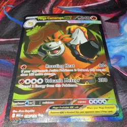 Pokemon Mega Camerupt EX Ultra Rare Holo 156/132 Me01: Mega Evolution TCG - Image 1
