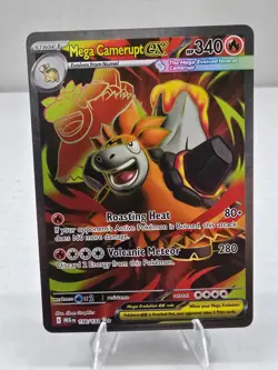 Pokemon Card TCG: Mega Camerupt ex 156/132 Me01: Mega Evolution Holo NM - Image 1