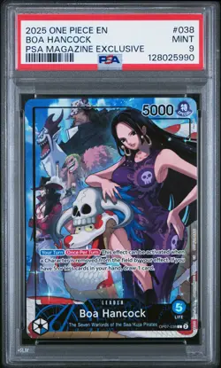 2025 ONE PIECE PROMOS PSA MAGAZINE EXCLUSIVE #038 BOA HANCOCK PSA 9 - Image 1