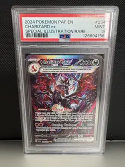 Pokemon TCG Charizard ex 234/091 SV: Paldean Fates SIR PSA 9 MINT - Image 1