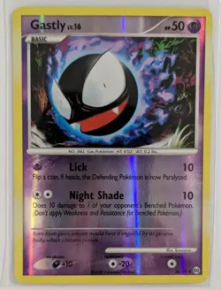 Pokemon TCG Gastly Reverse Holo Rare Card 36/99 Arceus 2009 Near Mint NM - Image 1