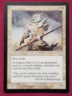 Magic The Gathering JUDGMENT VALOR white card MTG - Image 1