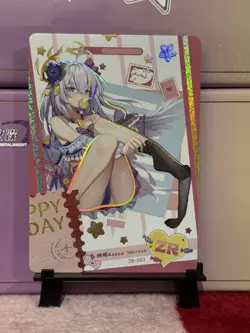 GODDESS STORY SENPAI HAVEN 6 ZR-003 AZUSA SHIRAZU BLUE ARCHIVE ANIME WAIFU CARD - Image 1