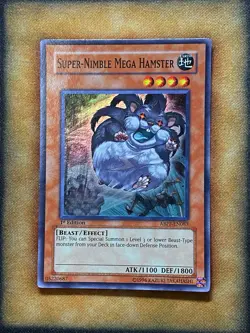 Yugioh Super-Nimble Mega Hamster ABPF-EN083 Super Rare 1st Ed LP - Image 1