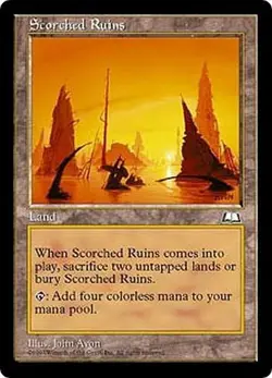 MTG MAGIC THE GATHERING - SCORCHED RUINS WEATHERLIGHT - NEAR MINT! - Image 1