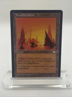 Scorched Ruins Weatherlight 1997 Near Mint Mtg Magic The Gathering John Avon - Image 1