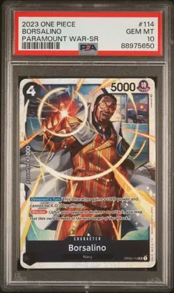 2023 ONE PIECE OP02-PARAMOUNT WAR #114 BORSALINO PSA 10 [88975650] - Image 1