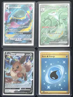 Lot of 4 Pokemon Cards - New ex Eevee Full Art Gold GX Secret V Ultra Rare Holo - Image 1