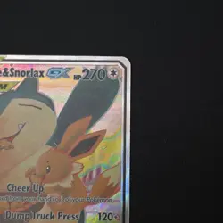 Pokemon TCG Eevee & Snorlax GX SM169 Alt Art Tag Team Sun & Moon Promo LP/NM - Image 3