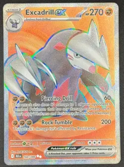 Excadrill ex 160/086 Pokemon TCG Scarlet & Violet: Black Bolt Secret Rare NM - Image 1