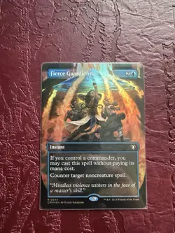 MTG Fierce Guardianship Borderless Foil Commander Masters Near Mint - Image 1