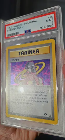 PSA 9 Sabrina Holo Gym Challenge 20/132 Mint Pokemon Card 2000 - Image 2