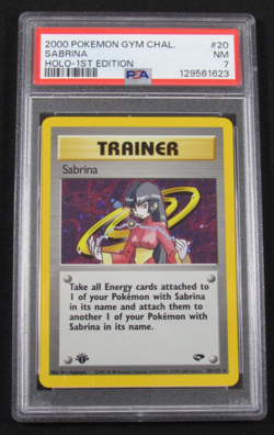 2000 Pokemon Gym Challenge SABRINA HOLO 1st Edition 20/132 PSA 7 NM - Image 1
