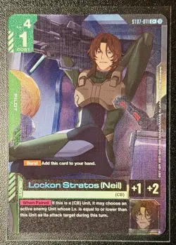 Lockon Stratos (Neil) ST07-011 C+ Gundam Card Game , Celestial Drive - Image 1