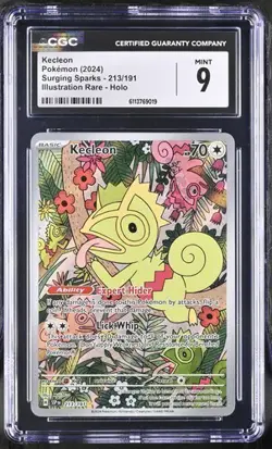 CGC 9 Kecleon 213/191 2024 Surging Sparks | Illustration Rare | Pokemon Card - Image 1