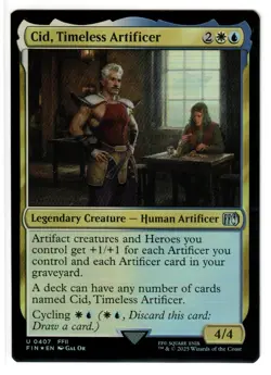 Magic the Gathering - Final Fantasy - Cid, Timeless Artificer (407) FOIL - Mint - Image 1