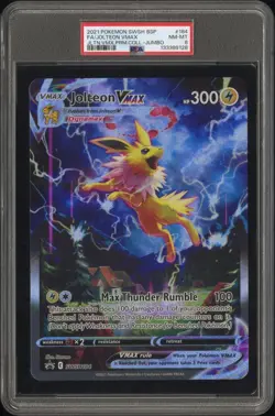 PSA 8 - 2021 Pokemon JOLTEON VMAX Premium Collection JUMBO BSP #184 (9128) - Image 1