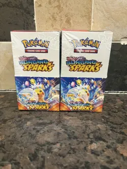 Pokemon TCG Surging Sparks Half Booster Box Brand New Sealed x2 (36 packs) - Image 1