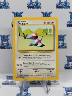 Pokemon Porygon Base Set 39/102 MP - Image 1