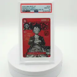 PSA 10 2025 Monkey D Luffy ST21-014 ONE PIECE Magazine Promo Jump 14 - Image 1