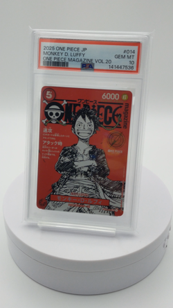 PSA 10 2025 Monkey D Luffy ST21-014 ONE PIECE Magazine Promo Jump 14 - Image 2