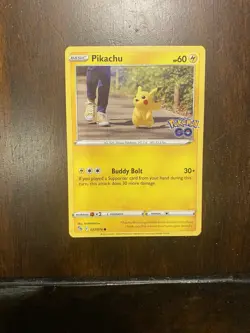 Pokemon Card 027/078 PIKACHU - POKEMON GO - COMMON - Image 1