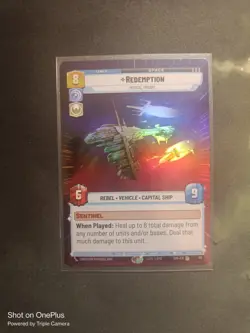 Star Wars Unlimited Hyperspace foil Card #318 Redemption - Image 1