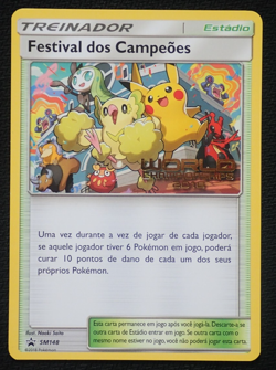 CHAMPIONS FESTIVAL SM148 POKEMON WORLD CHAMPIONSHIPS 2018 PROMO CARD PORTUGUESE - Image 1