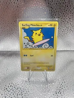 Pokemon Surfing Pikachu 114/111 Rising Rivals Holo Secret Rare Card 50 HP - Image 1