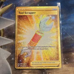 2020 Pokemon Tool Scrapper Rebel Clash #208/192 Secret Rare Gold - Image 1