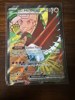 Ethans Ho-Oh EX 209/182 Destined Rivals Full Art Rare Pokemon TCG NM - Image 1