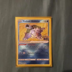 Radiant Blastoise 018/078 Holo Radiant Rare Pokemon GO NM - Image 1