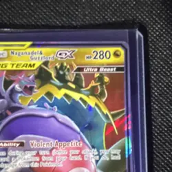 Pokemon Naganadel & Guzzlord GX Ultra Rare TAG TEAM Sm-Cosmic Eclipse 158/236 H. - Image 3
