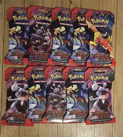 LOT OF 10 Destined Rivals Sleeved Booster Pack Pokemon Factory Sealed - New - Image 1