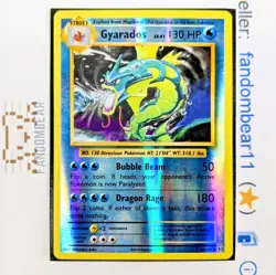 Gyarados REVERSE HOLO RARE card 34/108 XY Evolutions Pokemon 2016 Base Set Art - Image 1