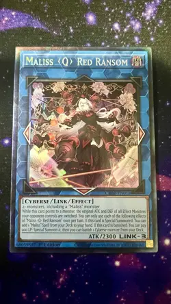 Yu-Gi-Oh! Maliss Q Red Ransom Collectors Rare (CR) NM 1st Ed. crbr-en018 - Image 1