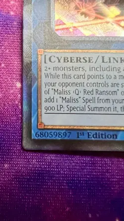 Yu-Gi-Oh! Maliss Q Red Ransom Collectors Rare (CR) NM 1st Ed. crbr-en018 - Image 5