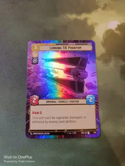 Star Wars Unlimited SotG Foil Hyperspace Card SHD456 Lurking TIE Phantom - Image 1