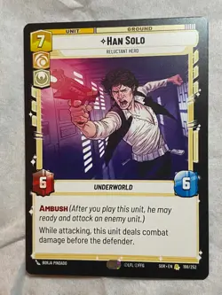 STAR WARS UNLIMITED TCG SoR HAN SOLO Rare Card NM - Image 1
