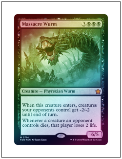 1x Massacre Wurm, Foil, Magic the Gathering MTG NM - Image 1